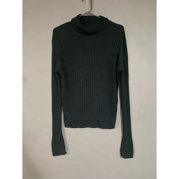 Aeropostale Green Knit Ribbed Long Sleeve Cowl Neck Sweater Size XL - Picture 1 of 6